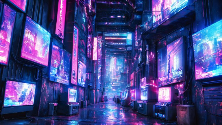 futuristic cityscape zero cool hacks urban jungle cyber wallpaper scaled