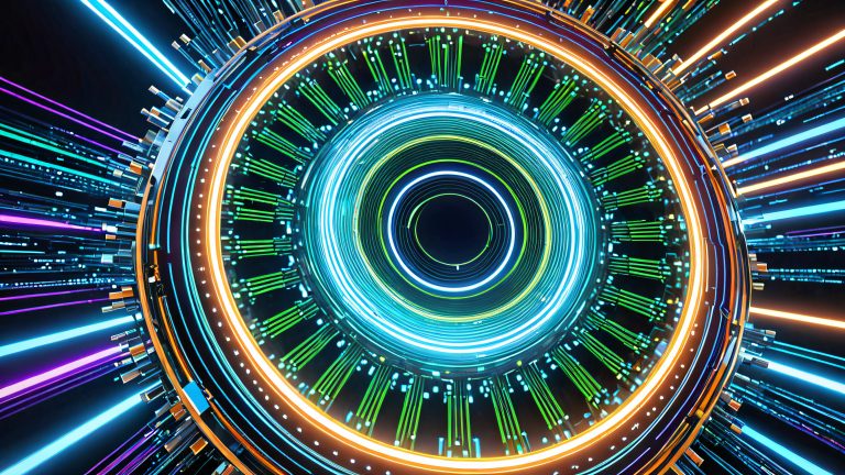 futuristic code vortex 4k wallpaper scaled