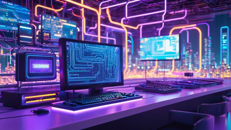 futuristic coding interface wallpaper scaled