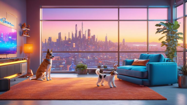 futuristic cozy living room 4k wallpaper scaled