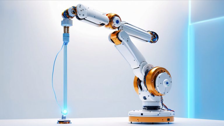 futuristic diy robot arm 4k wallpaper scaled