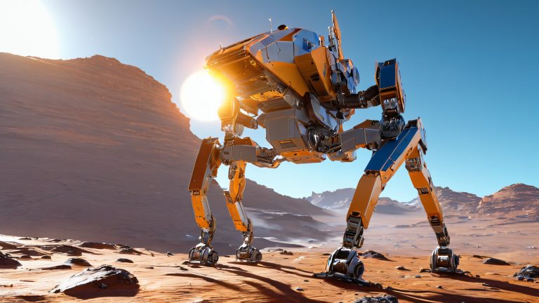 futuristic exoskeleton moon 4k wallpaper scaled