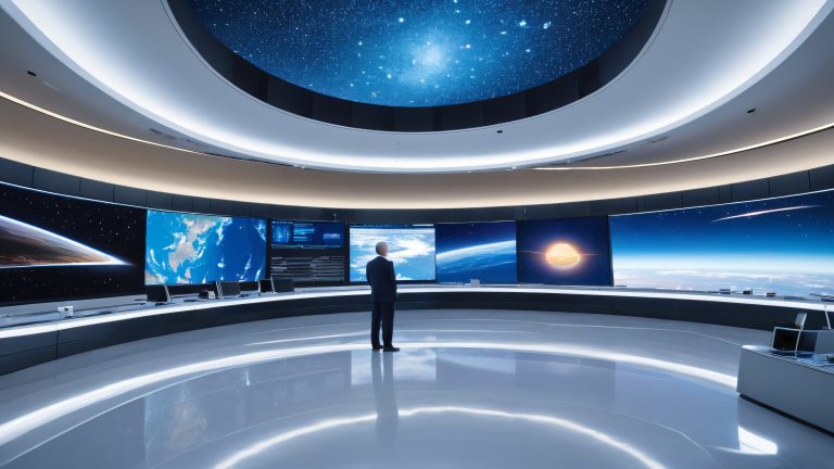 futuristic government agency briefing room 4k wallpaper space exploration scaled