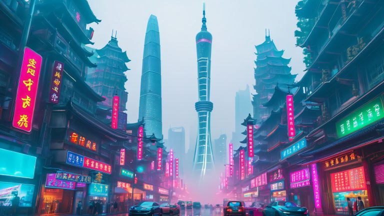 futuristic guangzhou cityscape 4k wallpaper scaled