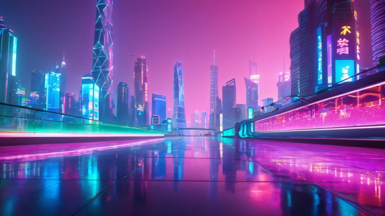 futuristic guangzhou cityscape at night wallpaper scaled