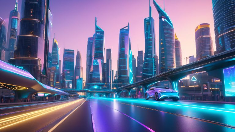futuristic highway network wallpaper 4k scaled