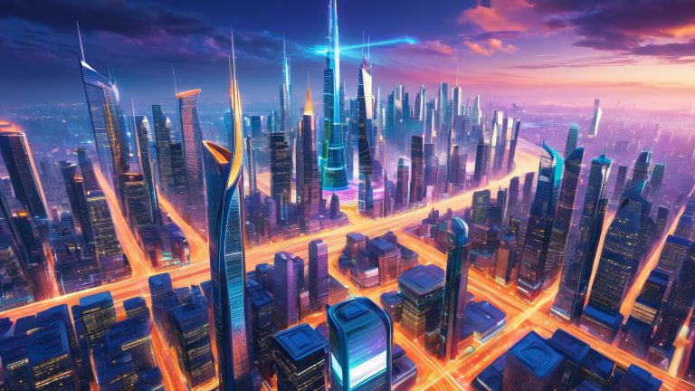 futuristic metropolis 4k wallpaper scaled