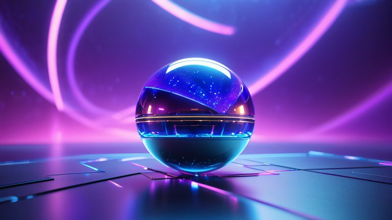 futuristic orb cyber wallpaper scaled