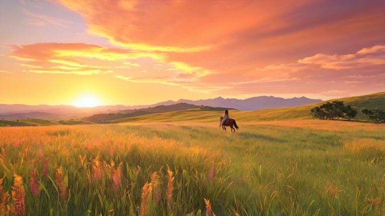 galloping sunset majesty scaled