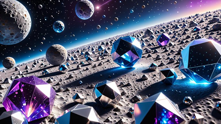 geometric crystal formation stellar space scaled