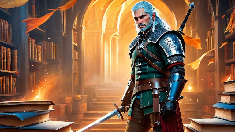 geralt of rivia ancient tomes scaled