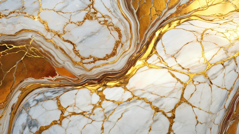 Desktop/PC wallpaper featuring gilded marble veins with divine light, perfect for your digital sanctuary.