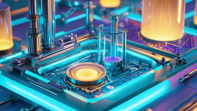 glowing blue manual geometry wallpaper scaled