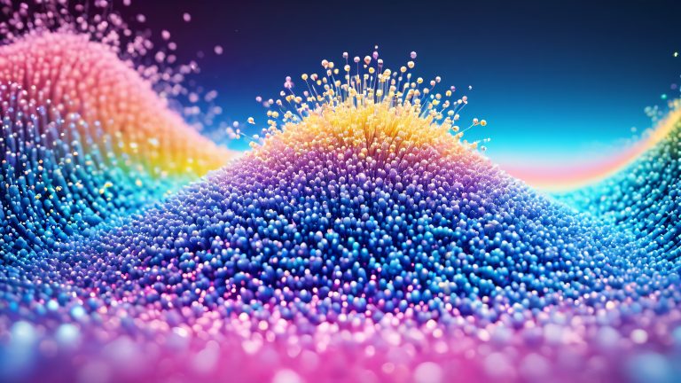 glowing particle kinetics scaled