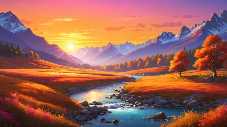 golden hour mountain range scaled