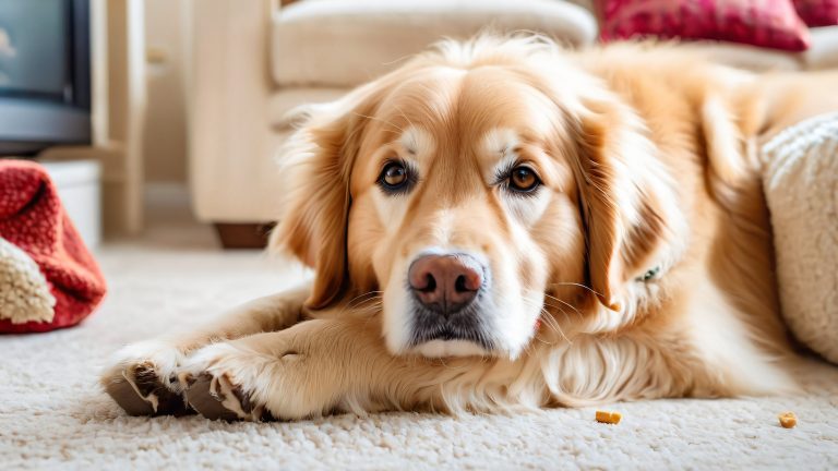 golden retriever disappointed moment 4k wallpaper scaled