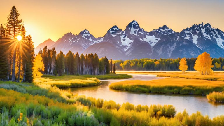 grand teton oxbow lake 4k wallpaper scaled