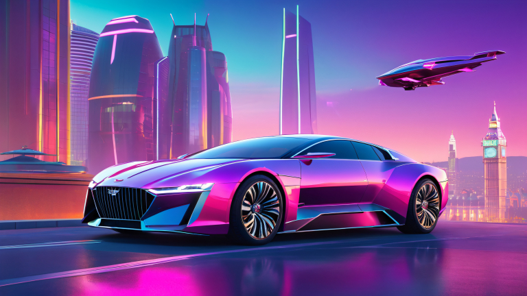 gull wing luxury in neon haze scaled