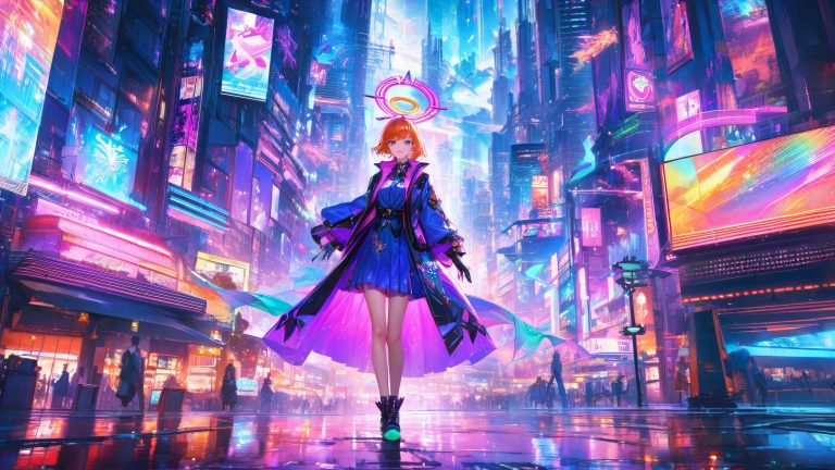 haibara futuristic cityscape scaled