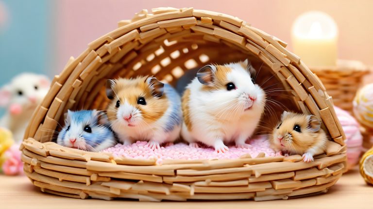 hamster family nest 4k wallpaper scaled