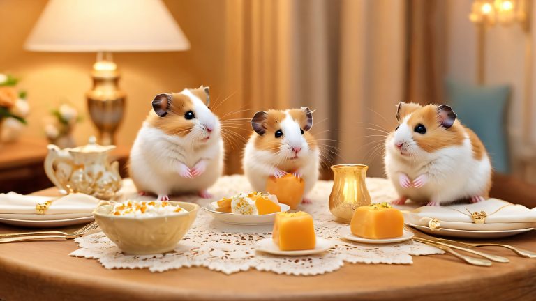 hamsters table manners 4k wallpaper scaled