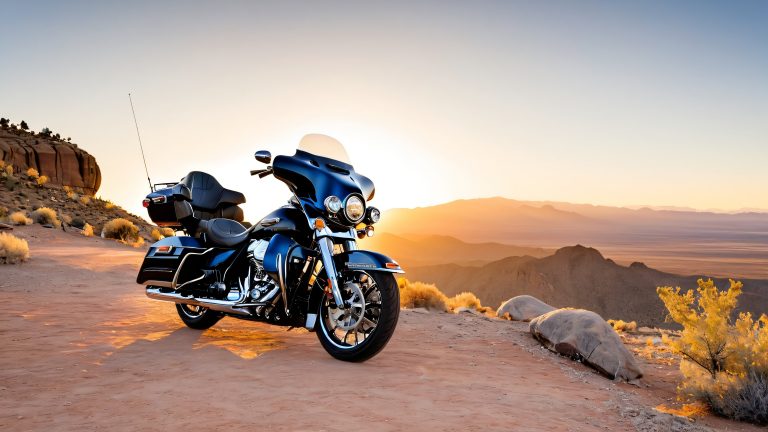 harley davidson electra glide sunset ride wallpaper scaled