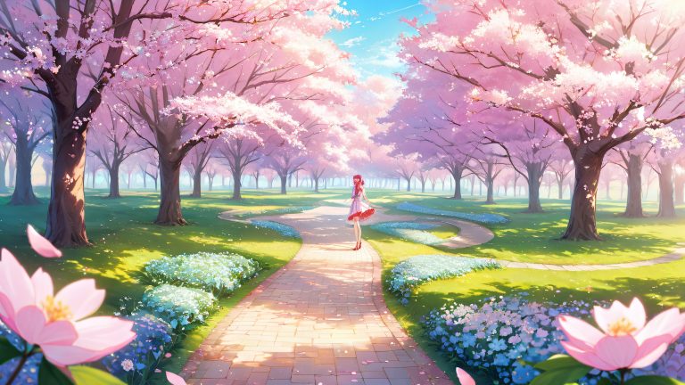 hatsune miku cherry blossom park 4k wallpaper scaled