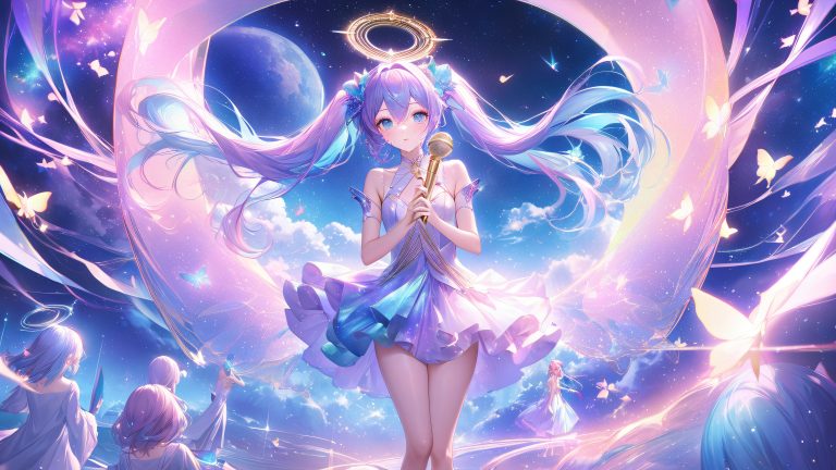 hatsune miku starry night 4k wallpaper scaled