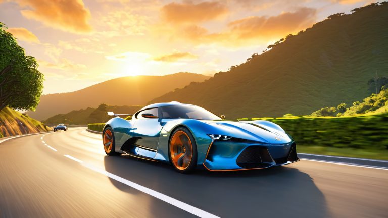 high performance sports car wallpaper sunset speed 4k scaled