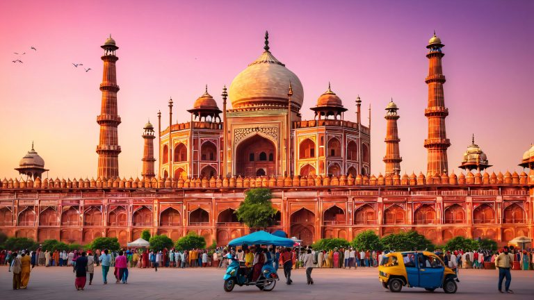 indian cityscape wallpaper vibrant architecture street markets scaled