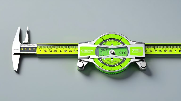 industrial caliper 4k wallpaper precision measuring tool with neon green highlight scaled