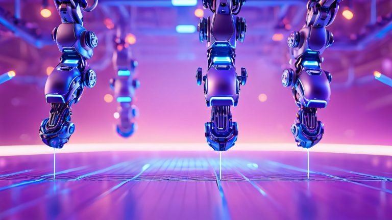 intricate robotic babytoes neon vortex 4k wallpaper scaled