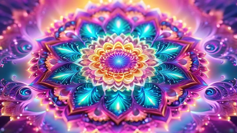 iridescent fractal mandala aurora scaled