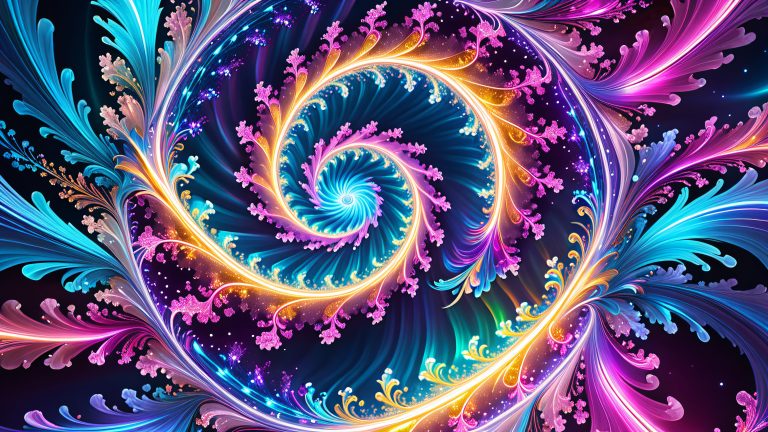 iridescent fractal vortex scaled