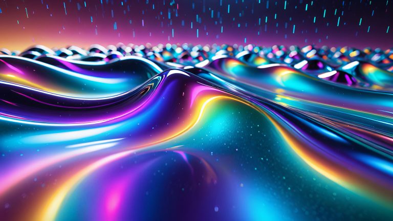 iridescent glass cyber desktop wallpaper scaled