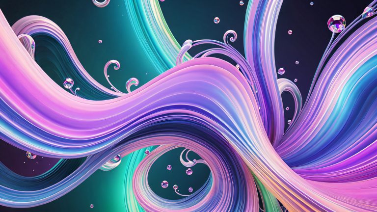 iridescent glass tendrils 4k wallpaper scaled