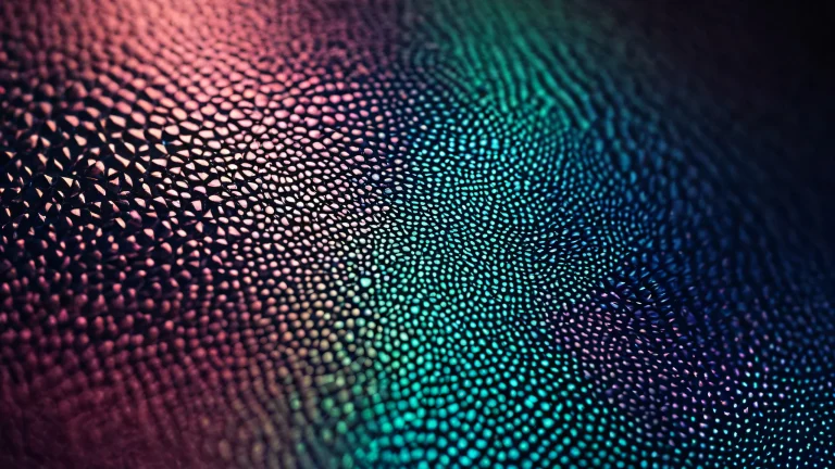 Breathtaking close-up of iridescent skin with intricate patterns and textures