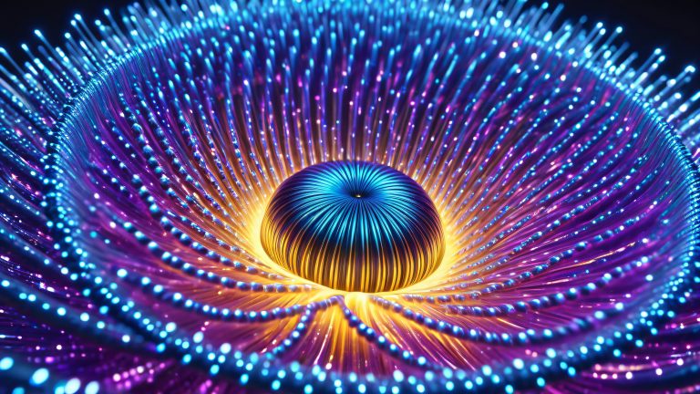 iridescent spiral structure 4k wallpaper scaled