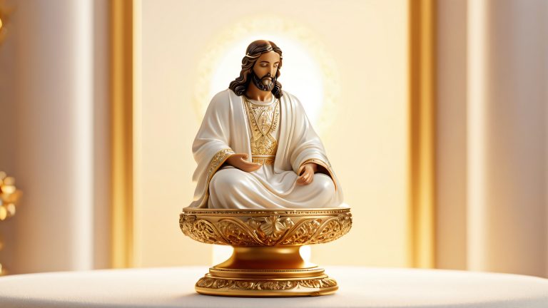 jesus christ 4k wallpaper serene figure with golden halo scaled
