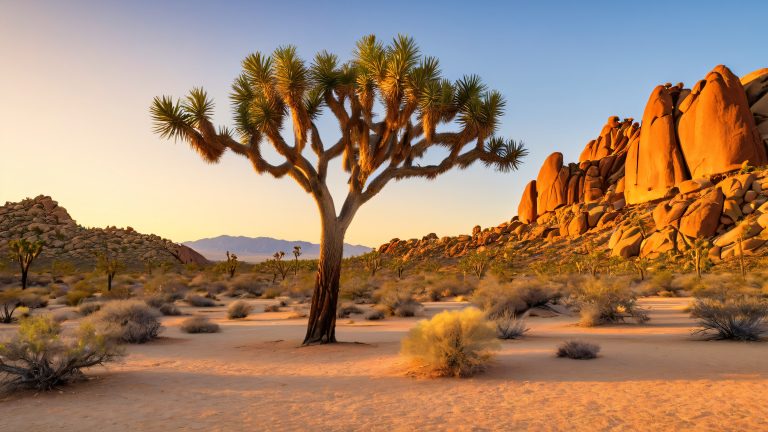 joshua tree sunset 4k wallpaper scaled