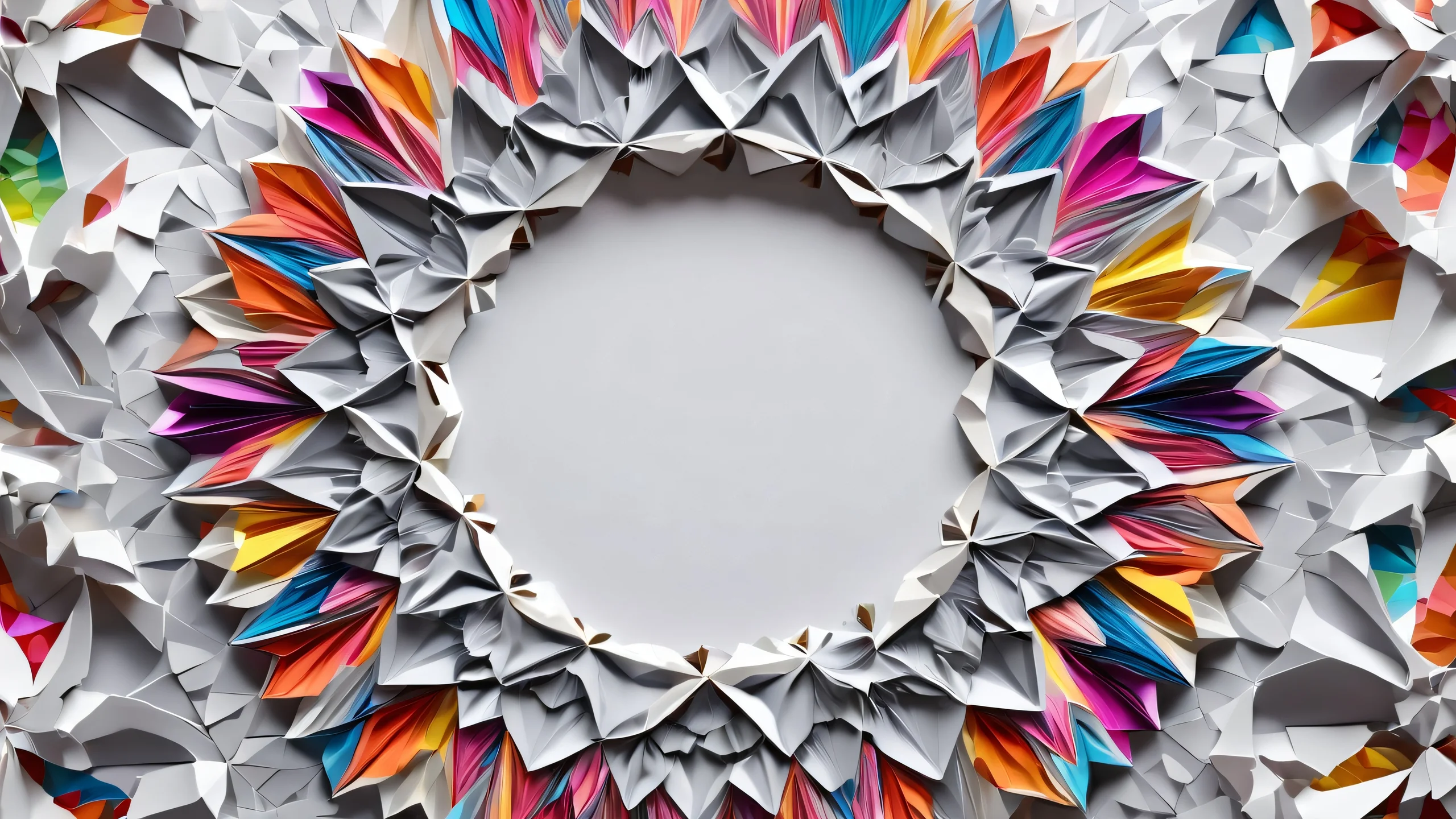 Stunning Kaleidoscope Dreamscapes 4K Wallpaper A vibrant and intricate portrait of a kaleidoscope, with swirling patterns of white and grey colors.