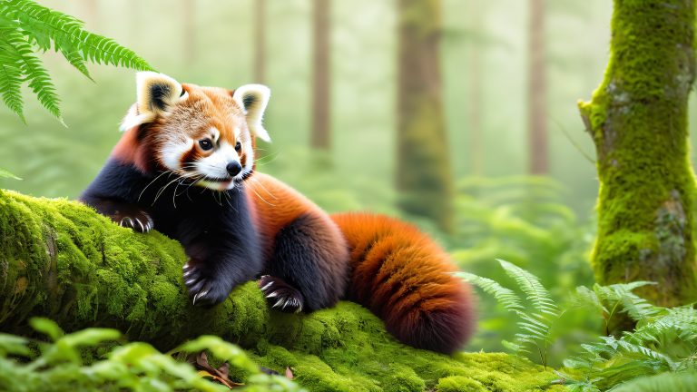 khyana red panda rainforest wallpaper 4k scaled