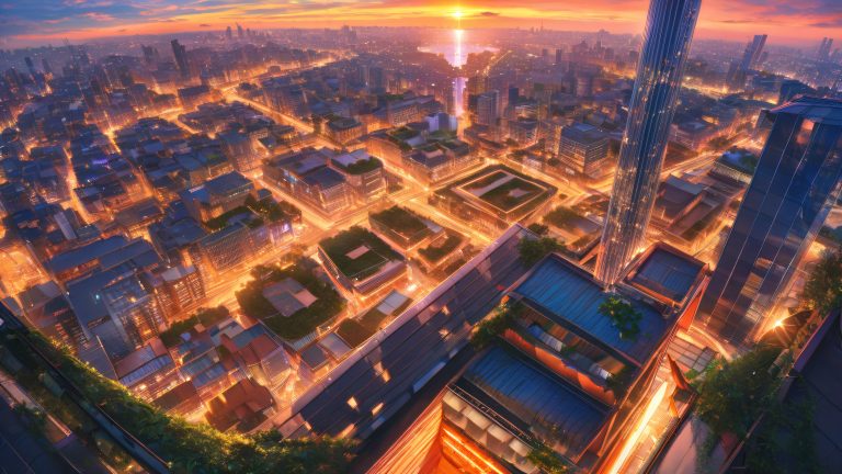 kimono sunset urban oasis scaled