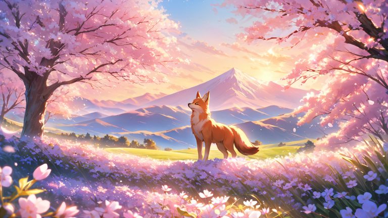 koyori cherry blossom whimsy wallpaper scaled