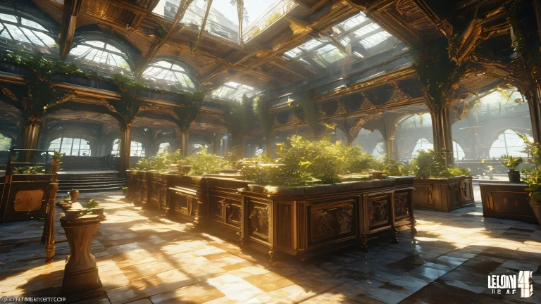 CGI artwork of Leon Kennedy from the video game series standing amidst a bright yellow cityscape.