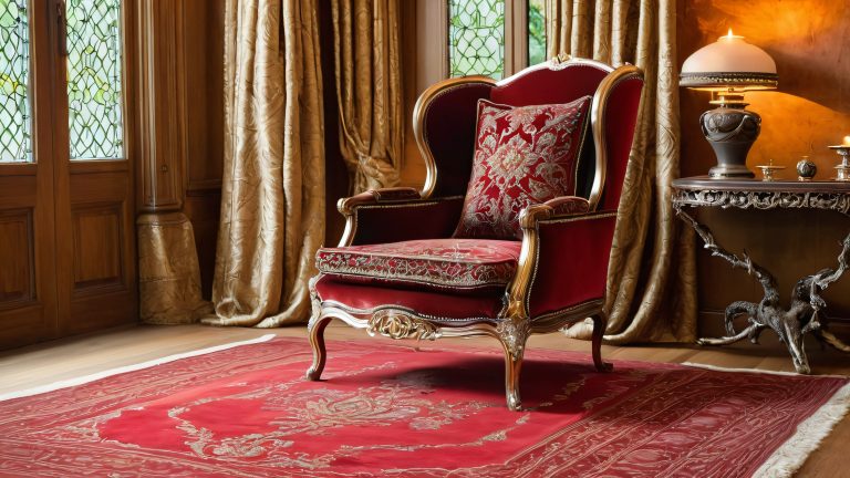 luxurious gothic study 4k wallpaper velvet chair mystical forest scaled