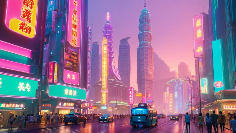 macau cyberpunk nightlife wallpaper scaled