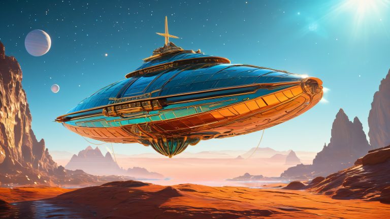 majestic alien spacecraft wallpaper 4k scaled