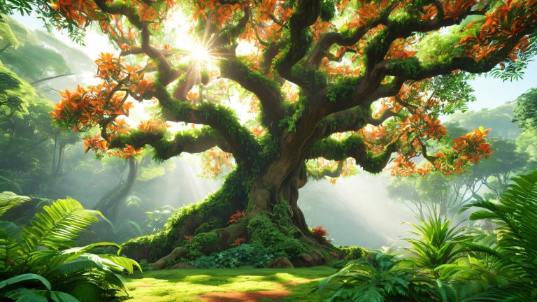 majestic ancient tree jungle oasis 4k wallpaper scaled
