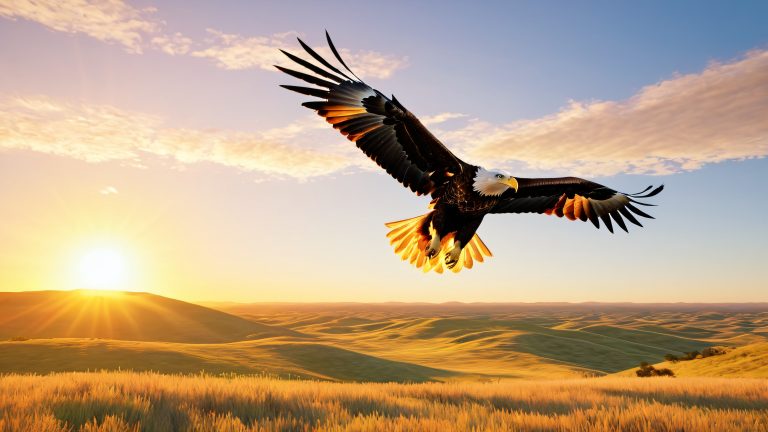 majestic eagle soars texas landscapes 4k wallpaper scaled